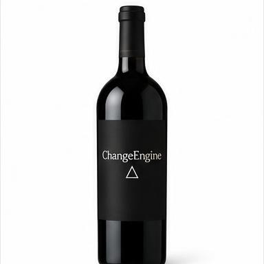 Etched Pinot Noir Red Wine Bottle